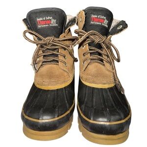 Thermo Duck Boots Size 7 Men’s Brown Suede Rubber Waterproof Snow Winter Boots